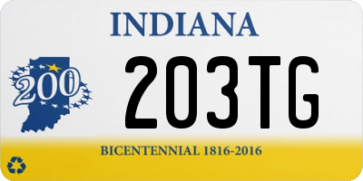 IN license plate 203TG