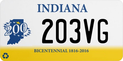 IN license plate 203VG
