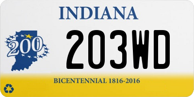 IN license plate 203WD