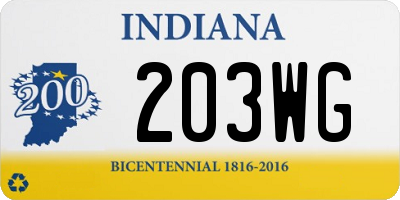 IN license plate 203WG