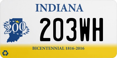 IN license plate 203WH