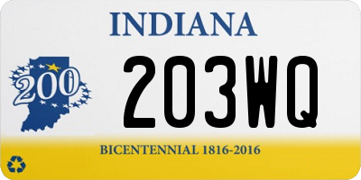 IN license plate 203WQ