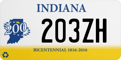 IN license plate 203ZH