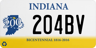 IN license plate 204BV