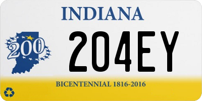 IN license plate 204EY