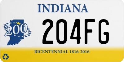 IN license plate 204FG