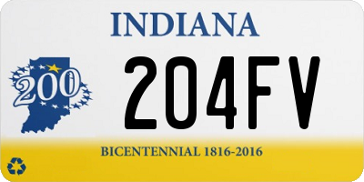 IN license plate 204FV