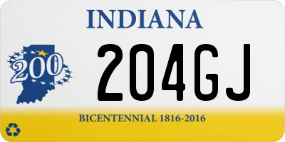 IN license plate 204GJ