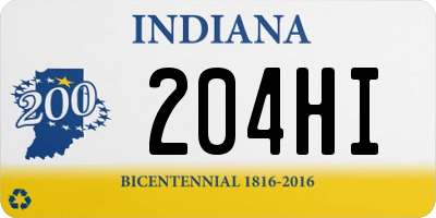 IN license plate 204HI