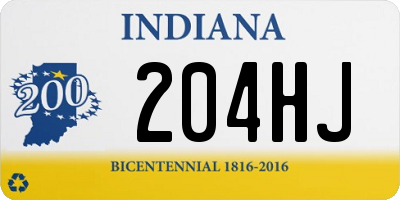 IN license plate 204HJ