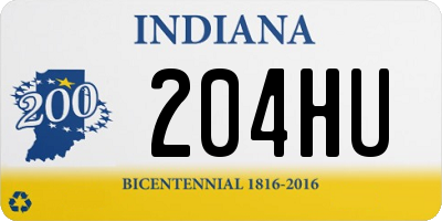 IN license plate 204HU