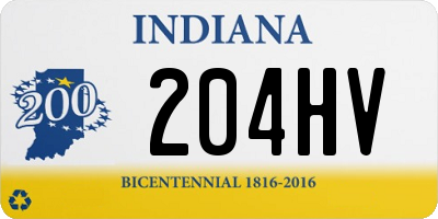 IN license plate 204HV