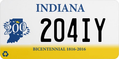 IN license plate 204IY