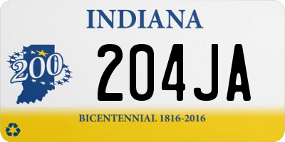 IN license plate 204JA