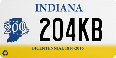 IN license plate 204KB