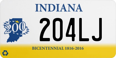 IN license plate 204LJ