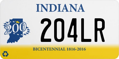 IN license plate 204LR