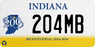 IN license plate 204MB