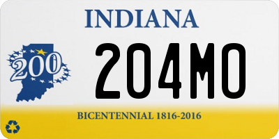 IN license plate 204MO