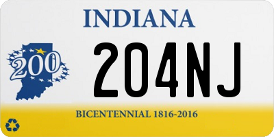 IN license plate 204NJ