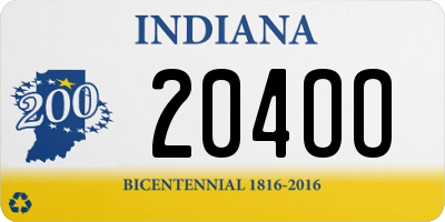 IN license plate 204OO