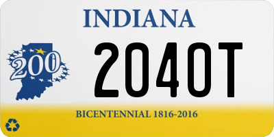 IN license plate 204OT