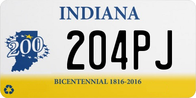 IN license plate 204PJ
