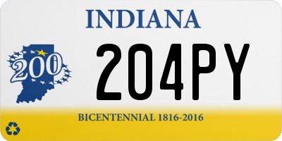 IN license plate 204PY