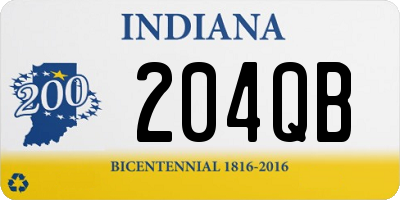 IN license plate 204QB