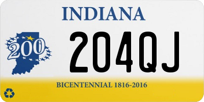 IN license plate 204QJ