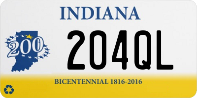 IN license plate 204QL