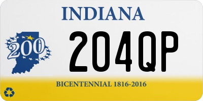 IN license plate 204QP