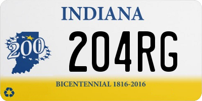 IN license plate 204RG