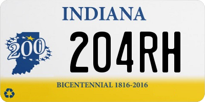 IN license plate 204RH