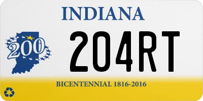 IN license plate 204RT