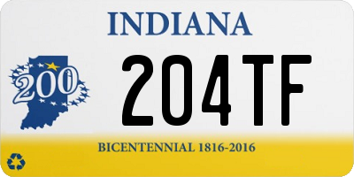 IN license plate 204TF