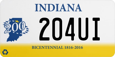IN license plate 204UI