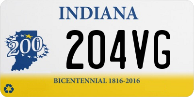 IN license plate 204VG