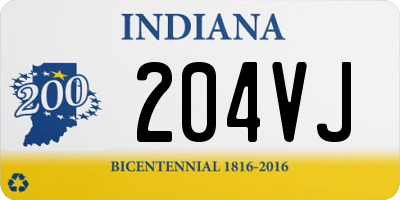 IN license plate 204VJ