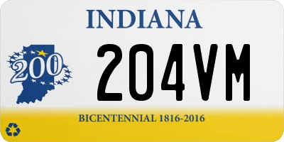 IN license plate 204VM