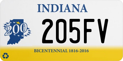 IN license plate 205FV