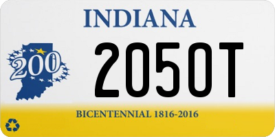 IN license plate 205OT