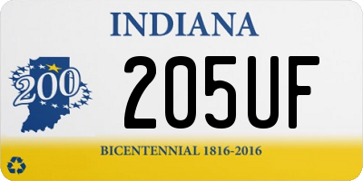 IN license plate 205UF