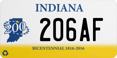 IN license plate 206AF