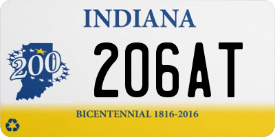 IN license plate 206AT