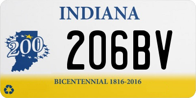 IN license plate 206BV