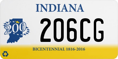 IN license plate 206CG