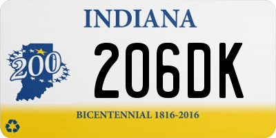 IN license plate 206DK