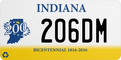 IN license plate 206DM