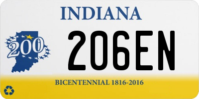 IN license plate 206EN